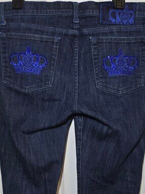 Victoria BeckHam/Rock Republic Y2K size 31 Beautiful Purple Swarovski Jeans